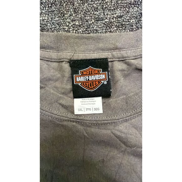 Harley-Davidson T-Shirt Men's 3XL Eisenhauer's Tioga County PA Back Graphic Gray - Picture 3 of 4